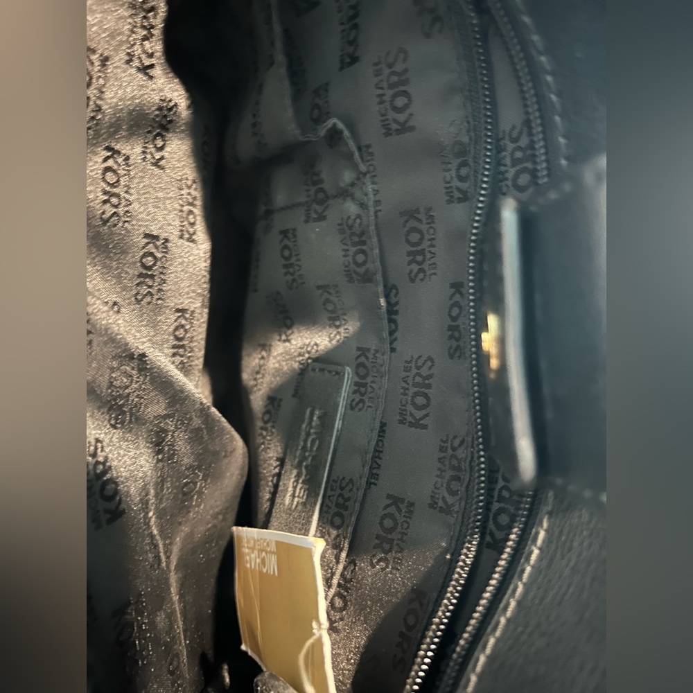 Michael Kors Black Tote with Gold Accents - Picture 4 of 6